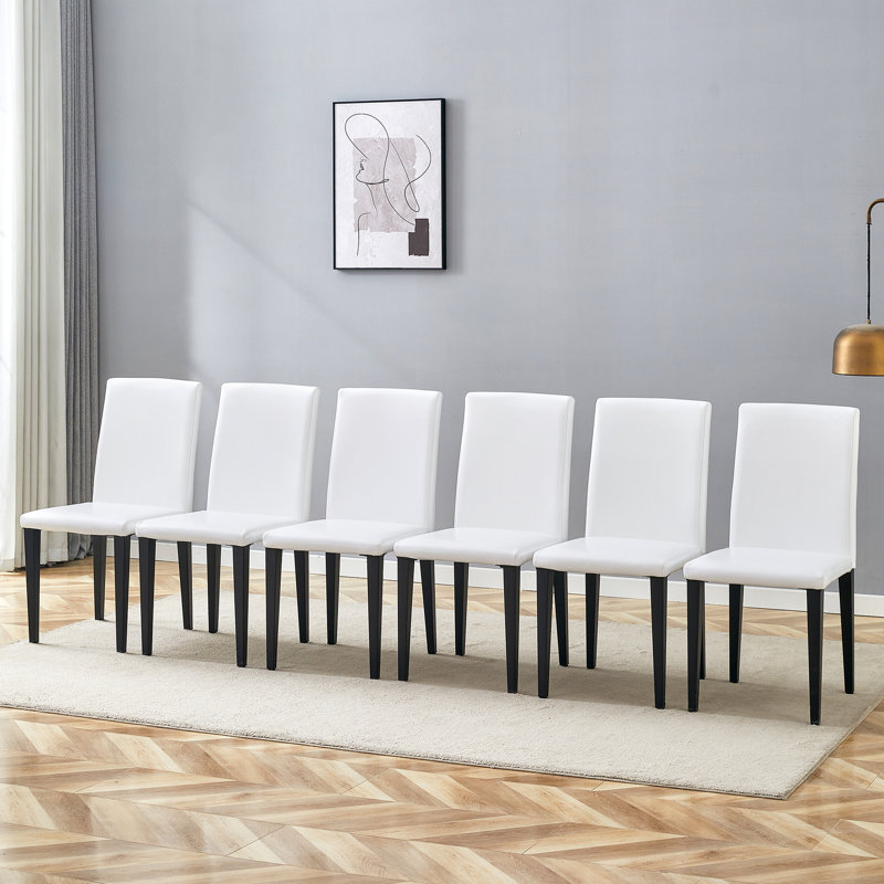White PU Dining Chairs