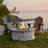Scottsdale 40" Round Stone Propane Fire Pit Table By Real Flame