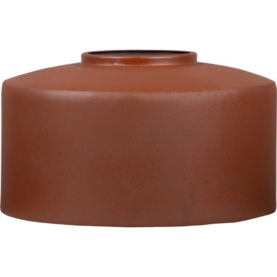 Orange Terracotta 7'' Metal Table Vase