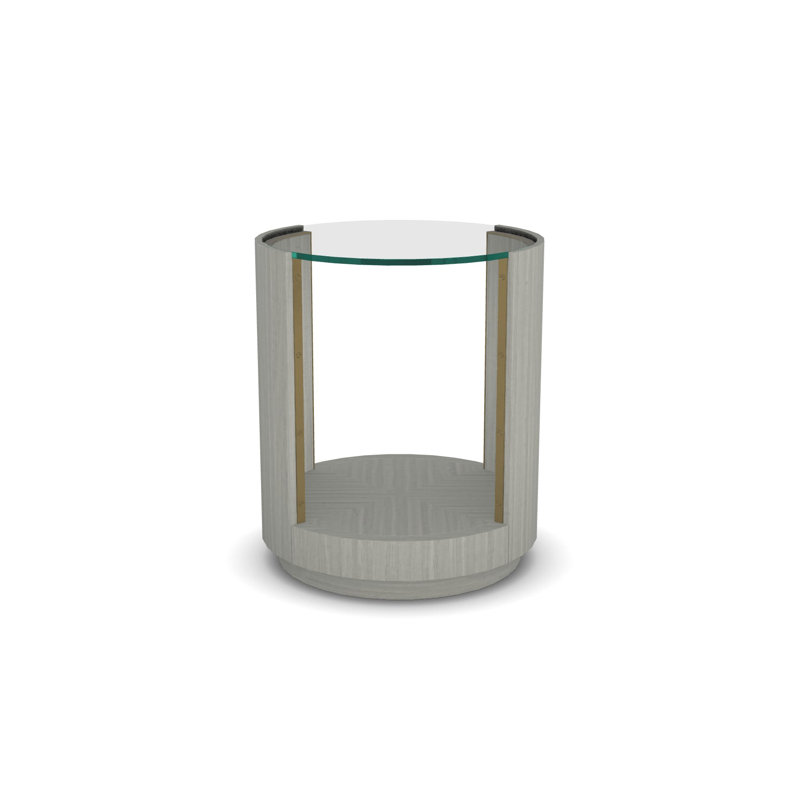 Lampe de table ronde Axis III, Gris colombe