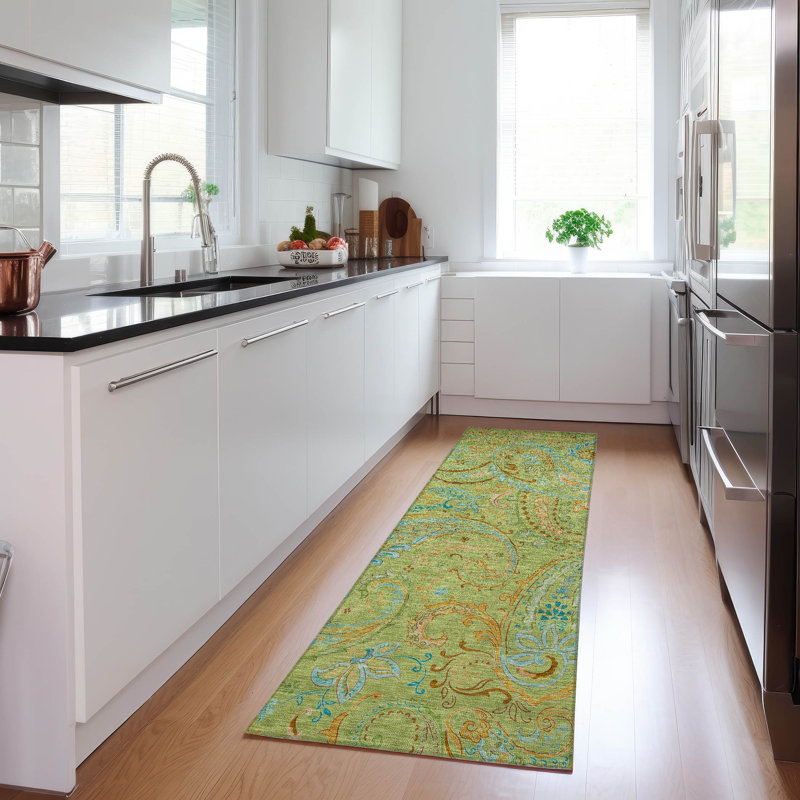 Tapis intérieur / extérieur Kinslee, Tapis de couloir 2 pi 3 po x 7 pi 6 po