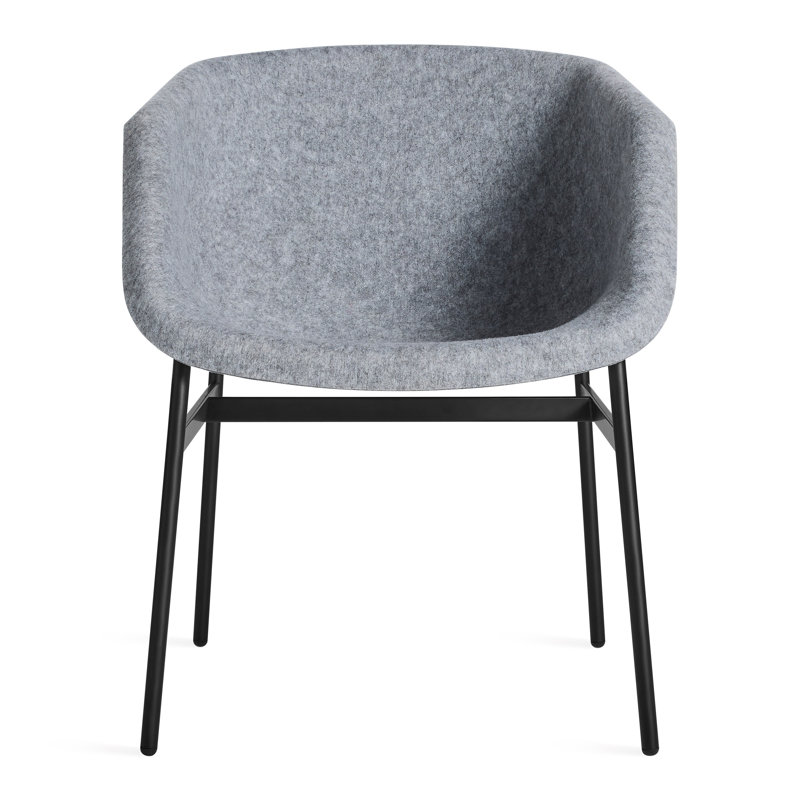 Past Life Upholstered Arm Chair, Light Gray, Black