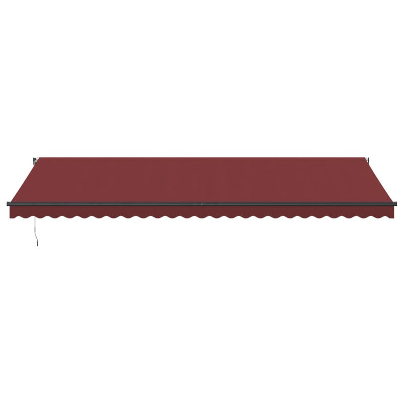 Dakota Fields Anthracite Cover Retractable Patio Awning, Red, 3.5m W x 6m L