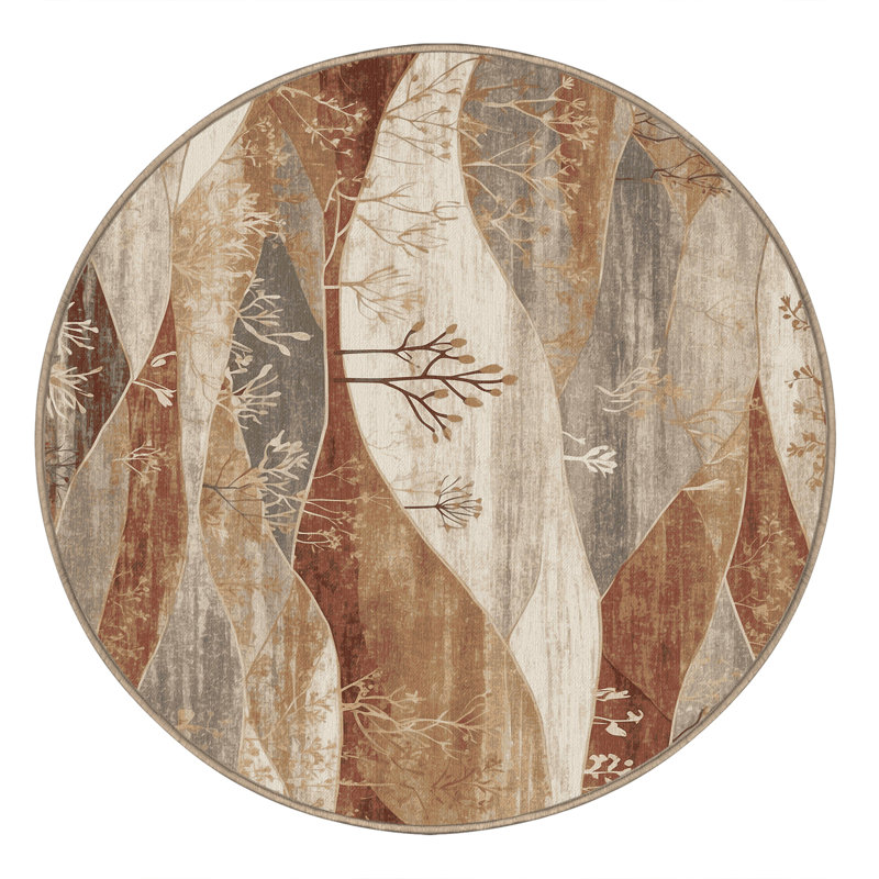 Oasis Lines Rug, Round 5'