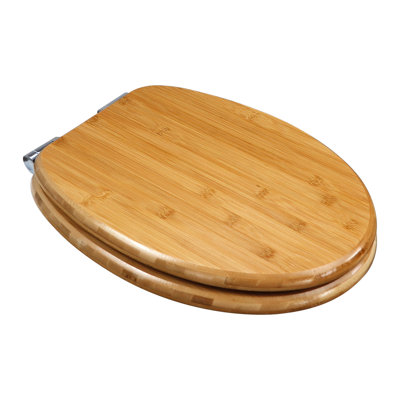 Solid wood toilet seat-Soft close Bamboo material toilet lid,easy to clean