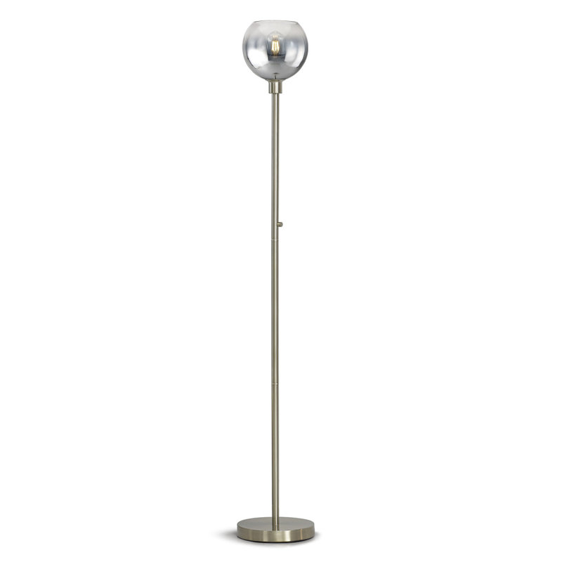 Eveana 71'' Torchiere Floor Lamp, Brushed Nickel