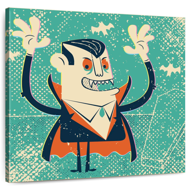 Caricature d'un vampire Kelan, H 16 po x l 16 po