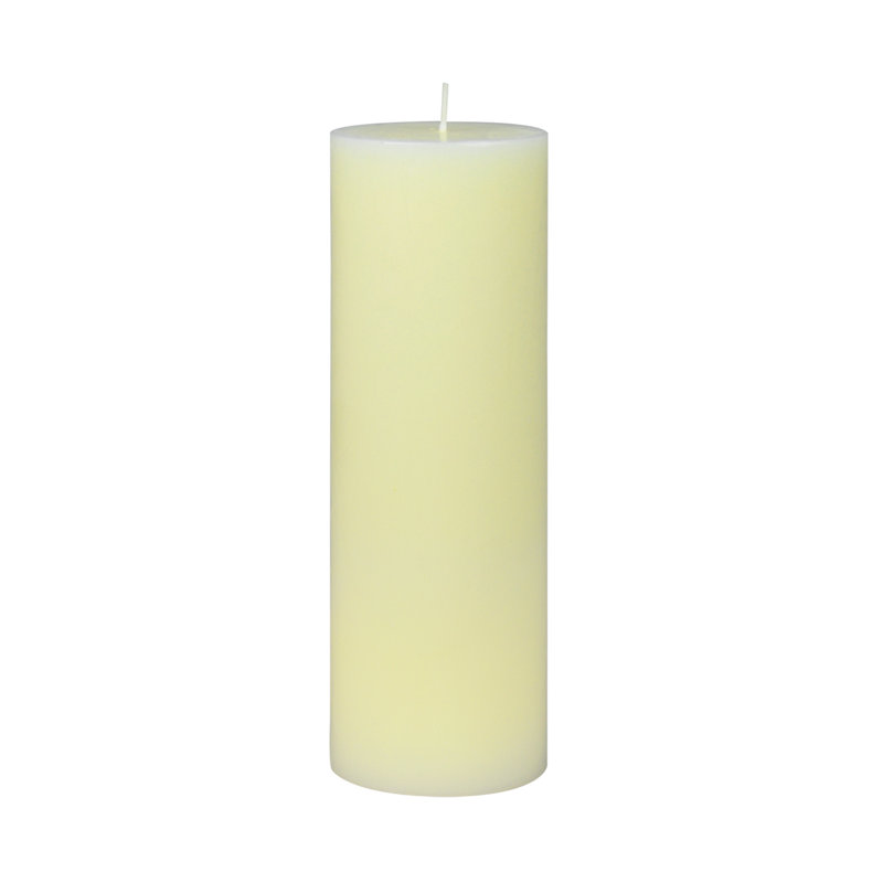 Bougie pilier sans parfum sans paraffine sans fumée, Ivoire, Hauteur de 3 po, diamètre de 3 po, 1 bougie