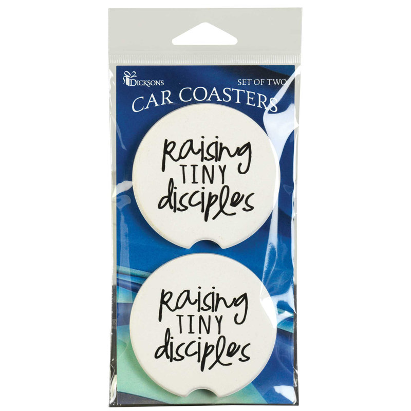 Ceramic Round 2 Piece Car Coaster Set