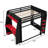 Queen Over Queen Size Bunk Bed, Built-In Gaming Desk With USB Ports, LED Light Strip & CPU Holder, Modern Esports-Inspired, Teen Bedroom-1971919694-1971919690