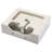 White Ceramic Rectangular Wall Mounted Sink - 21"X16". Modern Classic Design With Faucet Hole And Overflow. Arc Beautiful. Elegant Graceful. Quality. Low Water Absorption. Acid Stain . Polished