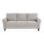 Mobilier de salon avec coussins attachés à un tissu texturé moderne de couleur sable moderne-1362061935