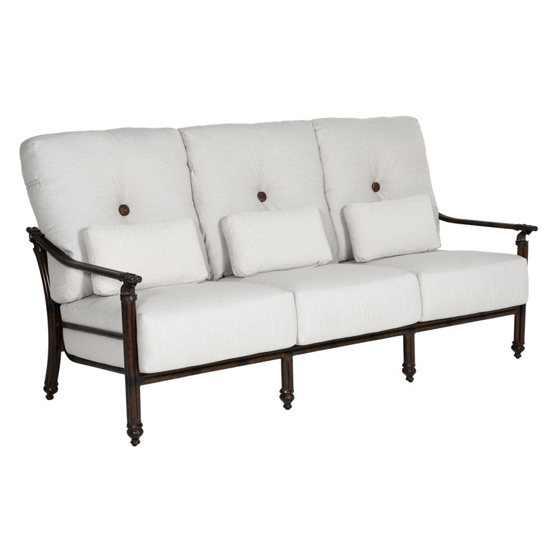 Coco Cushioned Sofa w/Three Accent Pillows
