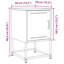 Anzel 36cm W Steel Bedside Table-888317808