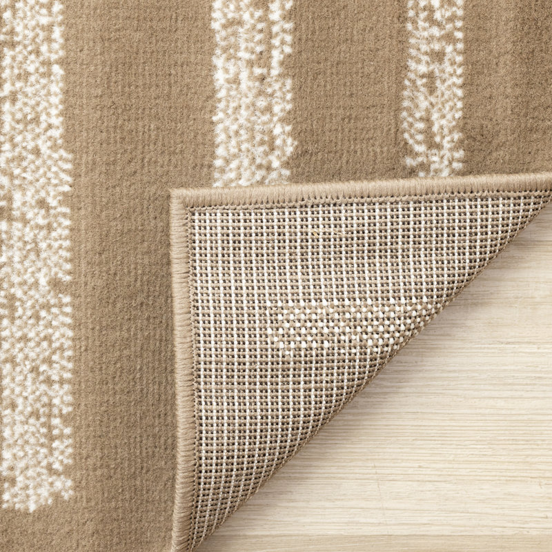 Tapis brun crème Fresno, Rectangle 2 pi 7 po x 4 pi 11 po
