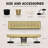 FirmBase 12" Brushed Gold linear grid drain-126309797