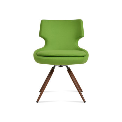 Patara Carrot Swivel Side Chair in Wool