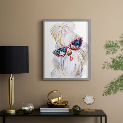 Shi Tzu Shades, reproduction encadrée - bois massif