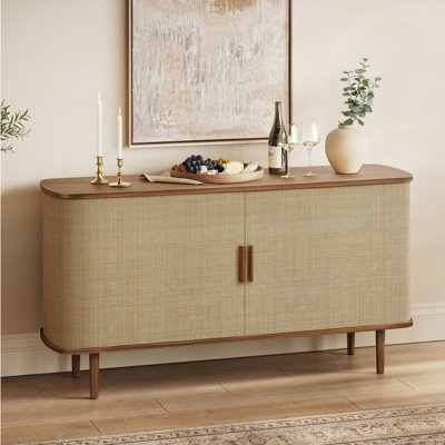 Buffet avec portes coulissantes et tablettes réglables Madison
