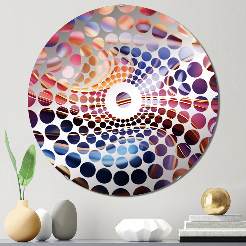 Kourtny - Concentric Circles Decorative Mirror, 23.6" x 23.6"