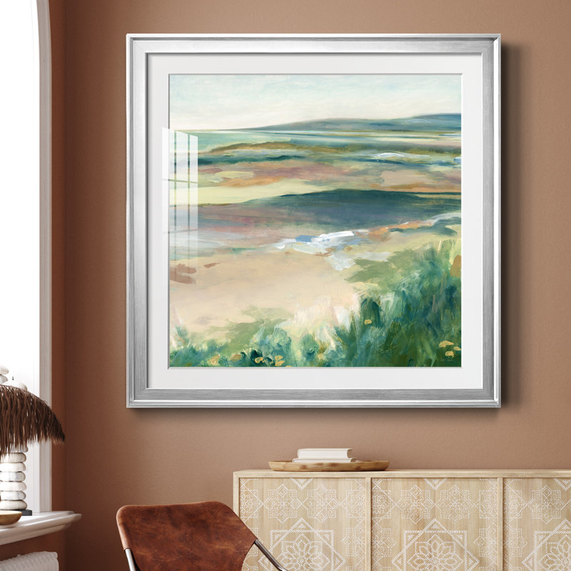 Sea Reflections - Peinture encadrée, Papier avec cadre argenté, H 30,5 po x l 30,5 po x P 1,5 po