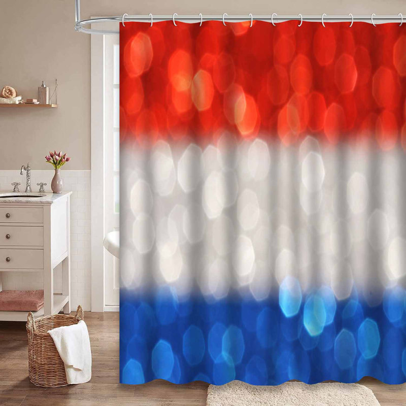 Rideau de douche avec 12 crochets, L 72 po x l 78 po
