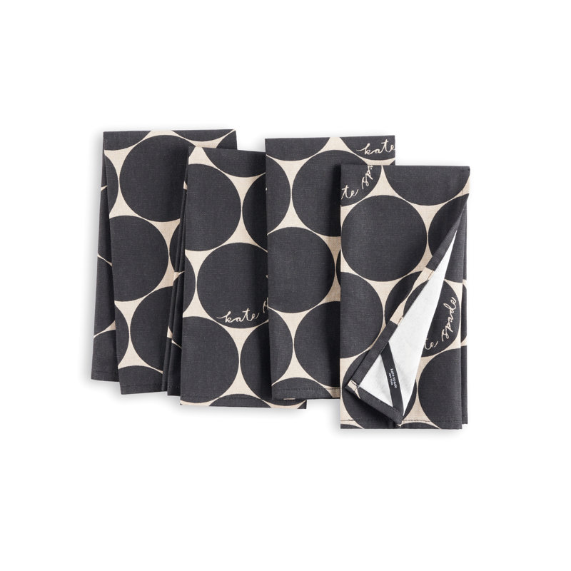 Loop And Dot 100% Cotton Square, Onyx Black/Gray