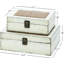 Ensemble de 2 boîtes de rangement Rustic Ivory