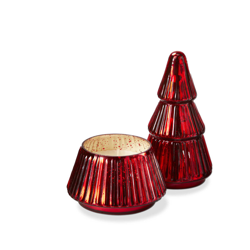  Bougie d'arbre en verre Portobello Sm, H 2,2 po x l 3 po x P 3 po