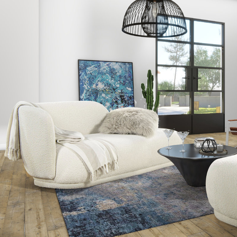 Flâneuse rembourrée, White Boucle