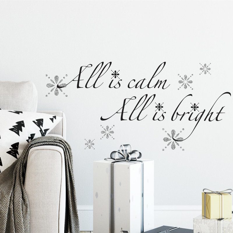 Décalcomanie murale « all is calme all is brillante »