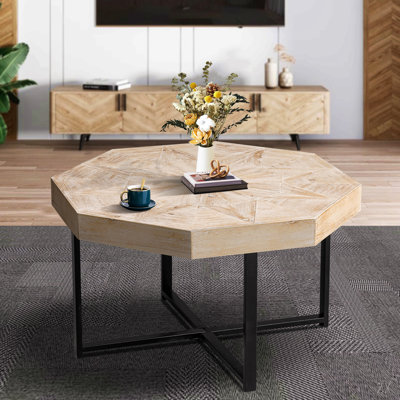 Table basse ronde avec plateau en verre trempé, corps en cuir PU et rangement caché pour le salon, table d'appoint moderne