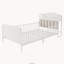 Lit plateforme en métal pour deux enfants avec éclairage intégré, panneau rembourré et tête de lit avec rangement, blanc-1260896255-1260896241