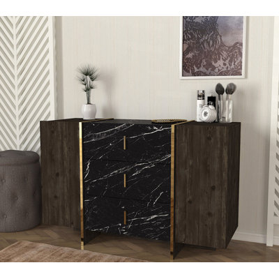 Alfreida 120cm W 3 - Drawer Chest of Drawers