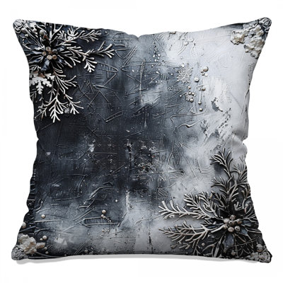 Snowflakes Throw Pillow, Decor Double Sided Pillows