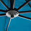 Parasol excentré carré 8 pi x 8 pi turquoise