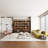 Combination Bookcase With Glass Doors And Led Lights, Display Cabin With 5-tier Shelveset-151890701-144561871