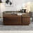 Rectangular Sliding Top Coffee Table With 2 Drawers And 2 Hidden Storage Compartments