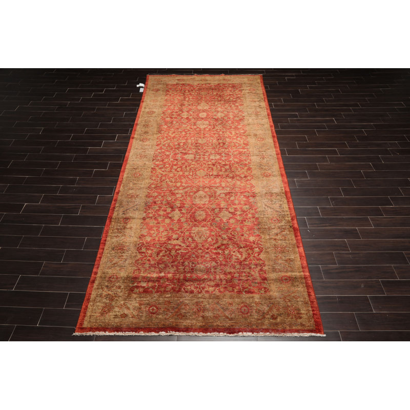 Tapis de couloir rouge en laine noué à la main Bylgja