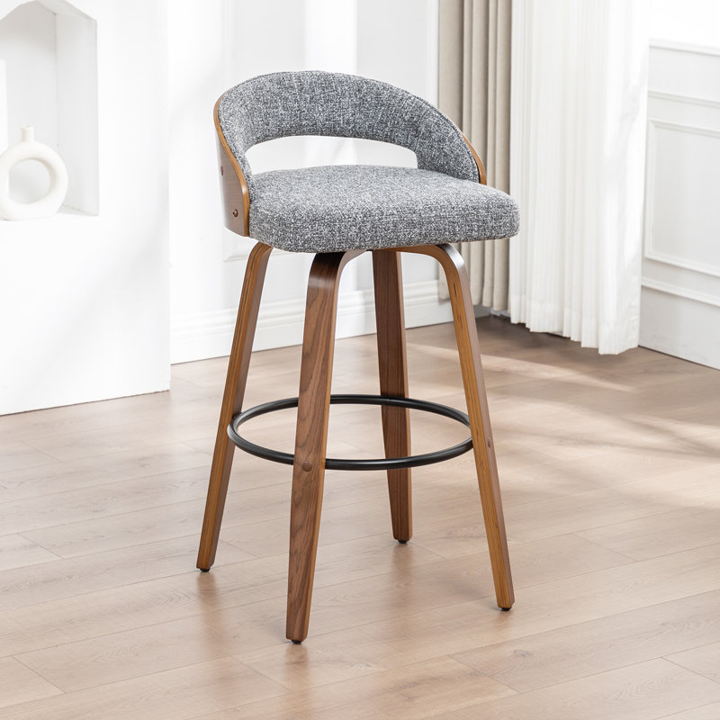 Swivel Upholstered Counter Stool, Counter Stool (63.5cm Seat Height)