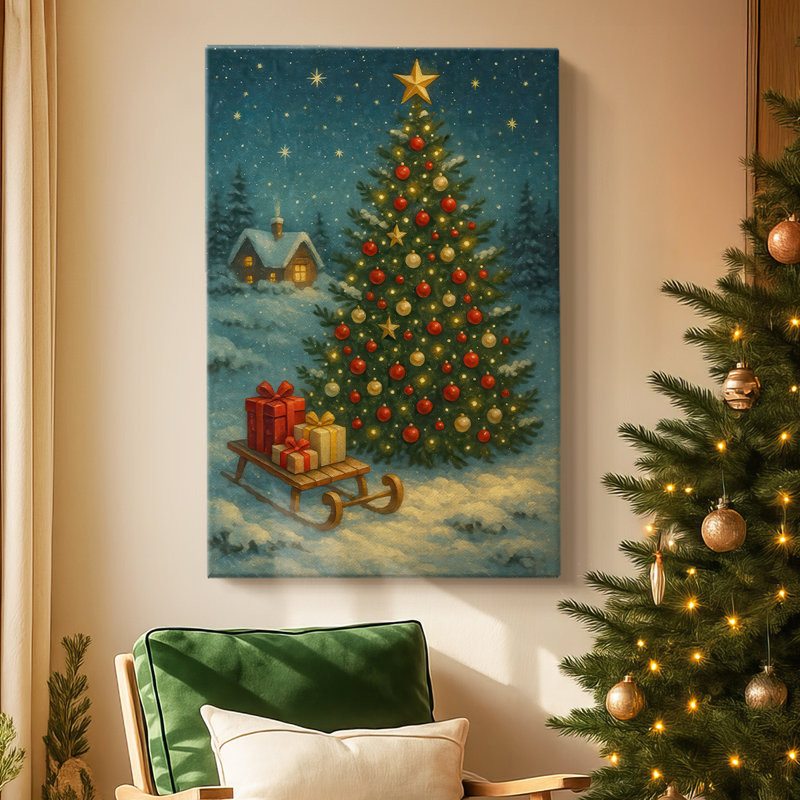 «Sage Star Carol», toile tendue avec châssis de qualité supérieure, H 18 po x l 12 po
