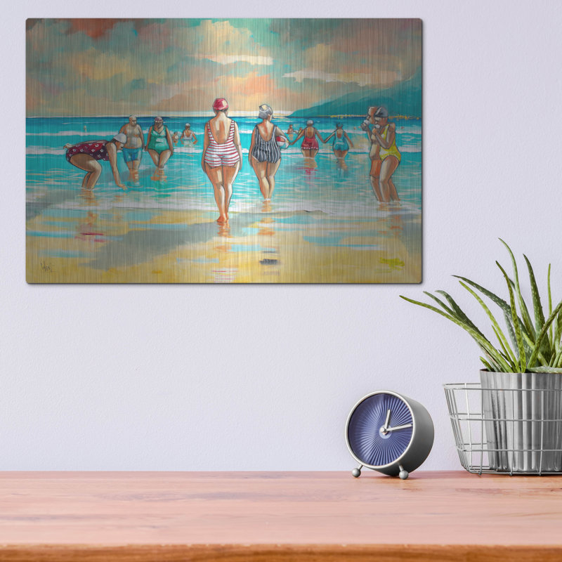 Art mural en métal luxueux «Summer Memories» par Ronald West, 16 po x 12 po, H 12 po x l 16 po