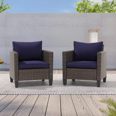 Norrington Patio Chair with Cushions(Set of 2)