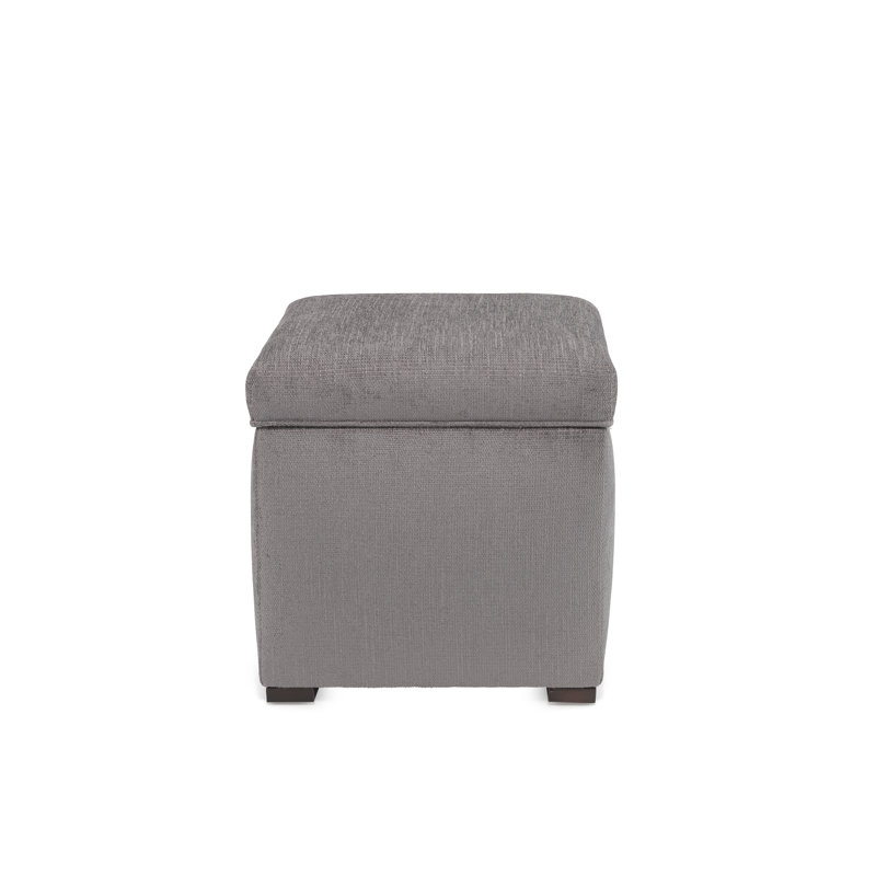 Repose-pieds avec rangement Karrie, Polyester gris