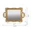 Plateau à miroir 15 po d'inspiration rétro avec poignées or ornées, plateau décoratif en polyrésine pour meuble-lavabo, dessus de table ou centre de table 