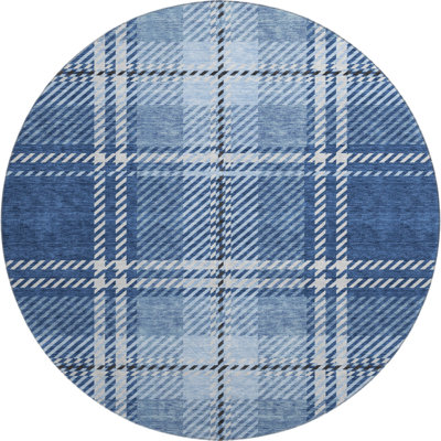 Premium Machine Washable Prisco Navy Rug