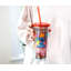Tasse de carnaval tropical avec couvercle et paille Disney