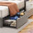 Bed Frame With LED, 4 Under-Bed Portable Storage Drawers-1422646714