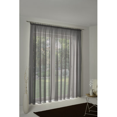 Peck Slot Top Semi Sheer Single Curtain