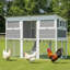 83'' Extra Large Chicken Coop With Run, Wood Chicken House With 6 Nesting Boxes & Roost Bar